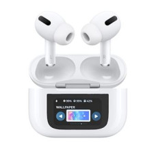 Auriculares Bluetooth AP300 White Cancelamento de Ruido Real ANC e Ecra Tatil Inteligente Auriculares Bluetooth AP300 White Cancelamento de Ruido Real ANC e Ecra Tatil Inteligente