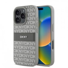 Capa DKNY iPhone 16 Pro Max Padrao repetido Faixa tonal Bege Capa DKNY iPhone 16 Pro Max Padrao repetido Faixa tonal Bege